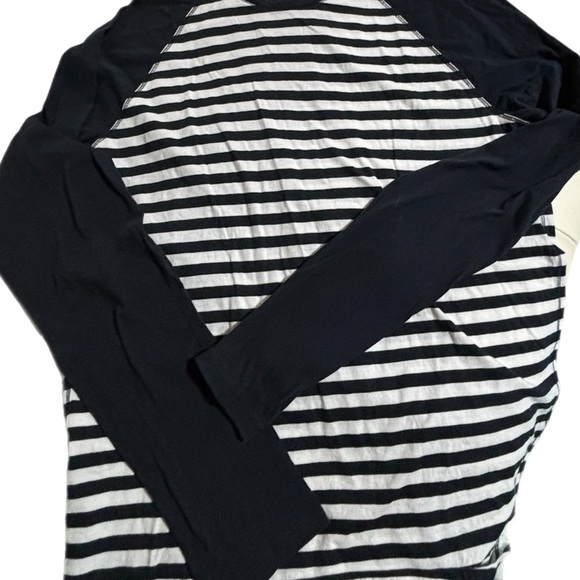 Vince Cotton Blue/white striped baseball raglan M - Picture 2 of 3